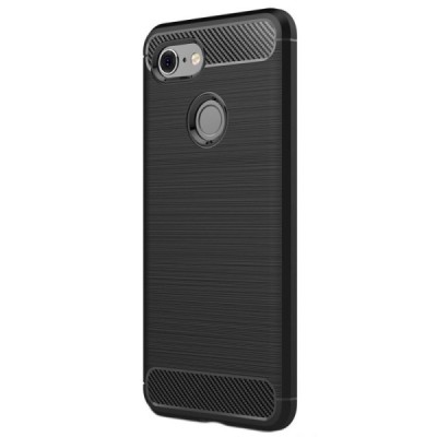 Google Pixel 3 „Carbon“ твердый силиконовый чехол (TPU) - черный | Vacins.lv