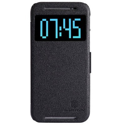 HTC One M8 „Nillkin“ Fresh atvēramais melns ādas futrālis / Vacins.lv