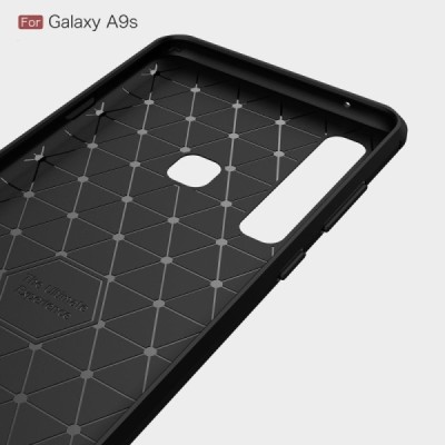 Samsung Galaxy A9 2018 (A9 Star Pro) „Carbon“ cieta silikona (TPU) melns apvalks / vacins.lv