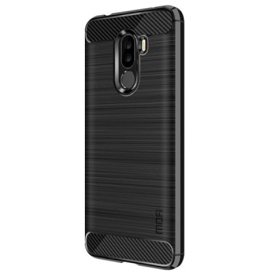 Xiaomi Pocophone F1 „Mofi“ Carbon твердый силиконовый чехол (TPU) - черный | Vacins.lv