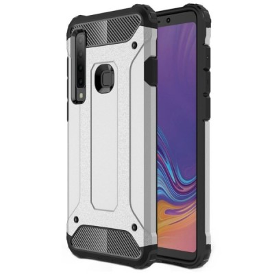 Samsung Galaxy A9 2018 (A9 Star Pro) усиленный защитный серебристый твердый силиконовый чехол (TPU) | Vacins.lv