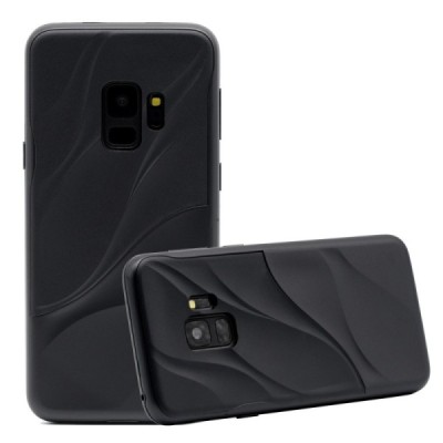 „3D“ Wave Pattern melns Samsung Galaxy S9 (G960) apvalks / vacins.lv