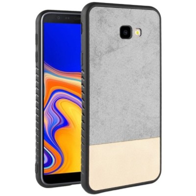 „Bi-Color“ Splicing Samsung Galaxy J4+ (J400F) серый, песочный кожаный чехол | Vacins.lv
