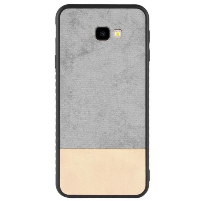 „Bi-Color“ Splicing Samsung Galaxy J4+ (J400F) серый, песочный кожаный чехол | Vacins.lv