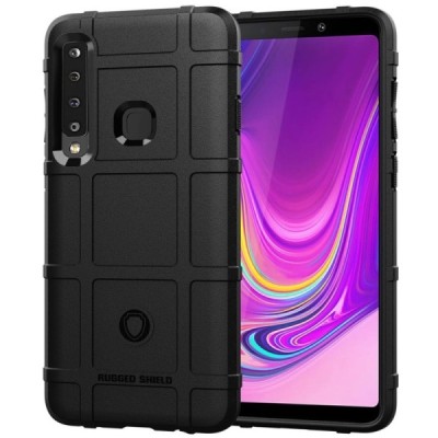 Samsung Galaxy A9 2018 (A9 Star Pro) „Square“ Grid твердый силиконовый чехол из TPU чёрный | Vacins.lv