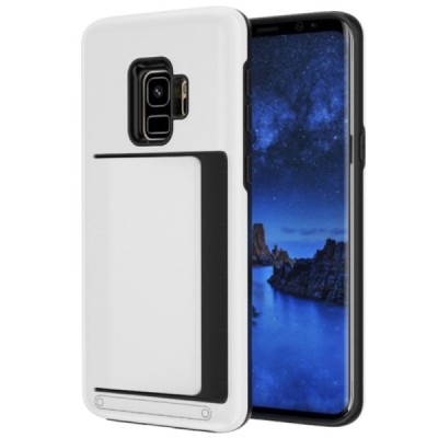 „Combo“ Card Holder Samsung Galaxy S9 (G960) белый твердый силиконовый чехол | Vacins.lv