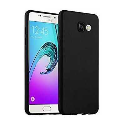Samsung Galaxy A5 (2016) A510 matēts cieta silikona (TPU) melns apvalks / Vacins.lv