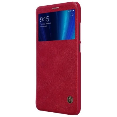 Greznais „Nillkin“ Qin sērijas ādas atvērams sarkans Xiaomi Mi 6X (Xiaomi Mi A2) maciņš / Vacins.lv