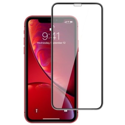 Apple iPhone Xr (iPhone 11) „Mocolo“ 9H Tempered Glass усиленная защита, черное защитное стекло с полным покрытием толщиной 0,26