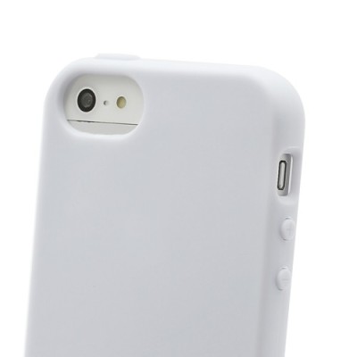 „Elago“ cieta silikona Apple iPhone 5, 5S balts apvalks ar ekrāna aizsargplēve / Vacins.lv