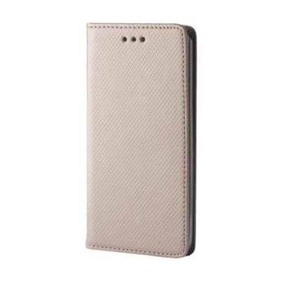 Samsung Galaxy J5 2015 (J500F) „Shell“ solīds atvēramais ādas zelta maciņš - maks / Vacins.lv