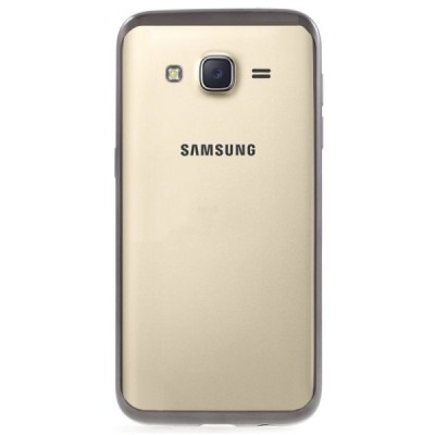 Samsung Galaxy J5 2015 (J500F) Силиконовый прозрачный чехол, серый | Vacins.lv
