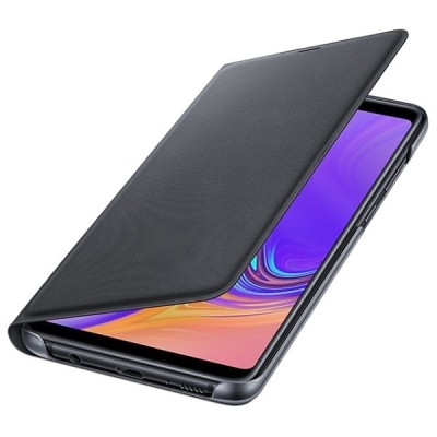 Samsung Galaxy A9 2018 (A9 Star Pro) Wallet Cover открываемый чёрнoго цвета кожаный чехол - книжка | Vacins.lv