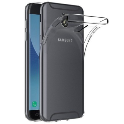 Samsung Galaxy J7 2017 (J730) самый тонкий в мире чехол из прозрачного твердого силикона TPU | Vacins.lv