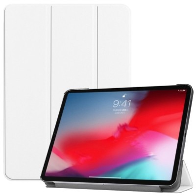 Apple iPad Pro 11 (2018, 1-е поколение) белый кожаный чехол-книжка (складной) | Vacins.lv