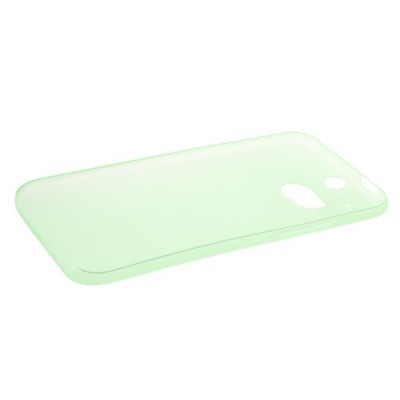 Ploniausias pasaulyje HTC One M8 žalias skaidrus plastikinis dėklas / Priedai.lt