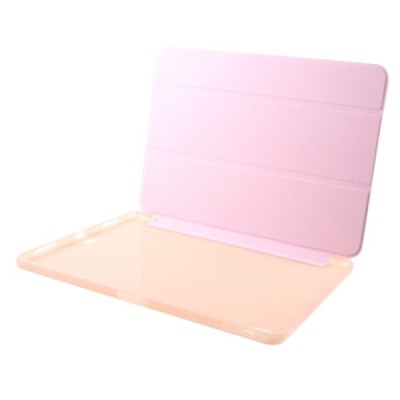 Apple iPad Pro 11 (2018, 1-е поколение) „Shell“ откидной розовый силиконовый чехол-книжка | Vacins.lv