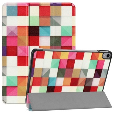 Apple iPad Pro 11 (2018, 1-е поколение) „Cubes“ открываемый разноцветный кожаный чехол - книжка | Vacins.lv