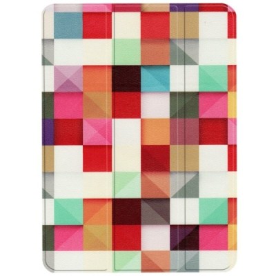 Apple iPad Pro 11 (2018, 1-е поколение) „Cubes“ открываемый разноцветный кожаный чехол - книжка | Vacins.lv