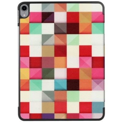 Apple iPad Pro 11 (2018, 1-е поколение) „Cubes“ открываемый разноцветный кожаный чехол - книжка | Vacins.lv