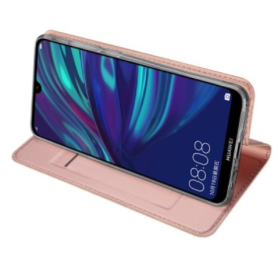 „Dux Ducis“ Skin серии Huawei P smart 2019 (Honor 10 Lite) розовый кожаный чехол-книжка | Vacins.lv