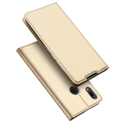 „Dux Ducis“ Skin серии Huawei P smart 2019 (Honor 10 Lite) золотой кожаный чехол-книжка | Vacins.lv