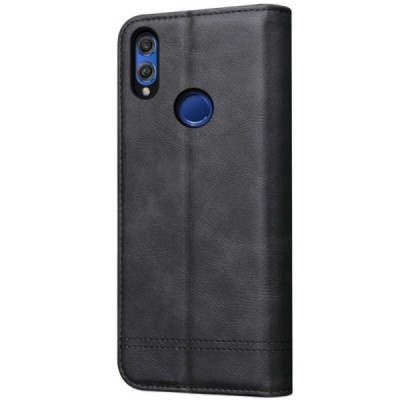 „Deluxe“ Huawei P smart 2019 (Honor 10 Lite) чёрный кожаный чехол-книжка | Vacins.lv