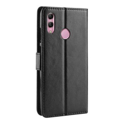 Huawei P smart 2019 (Honor 10 Lite) atvēramais ādas melns maciņš, grāmata (maks) | Vacins.lv