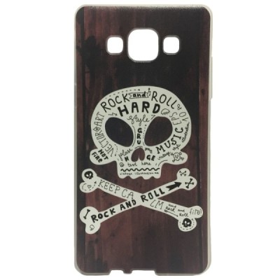 Samsung Galaxy A5 (A500) Skull твердый силикон чехол (TPU) - коричневый | Vacins.lv