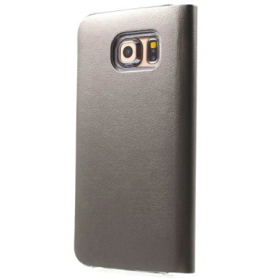 Samsung Galaxy S6 Edge чехол-книжка Smart Wallet из кожи шампанского цвета | Vacins.lv
