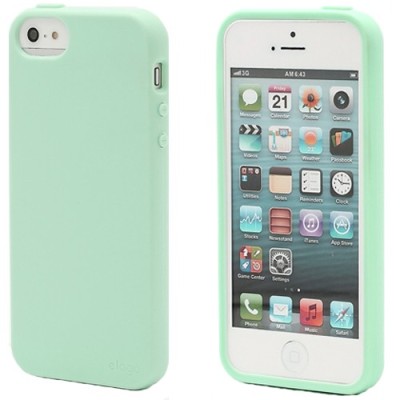„Elago“ cieta silikona Apple iPhone 5, 5S zaļš apvalks ar ekrāna aizsargplēve / Vacins.lv