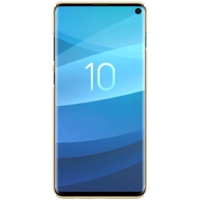 Samsung Galaxy S10 (G973) Nillkin Frosted Shield zelta plastmasas apvalks / vacins.lv