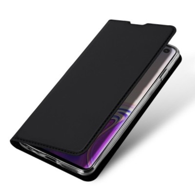 „Dux Ducis“ Skin серии Samsung Galaxy S10 (G973) чёрный кожаный чехол-книжка | Vacins.lv