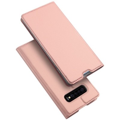 „Dux Ducis“ Skin серии Samsung Galaxy S10 (G973) розовый кожаный чехол-книжка | Vacins.lv