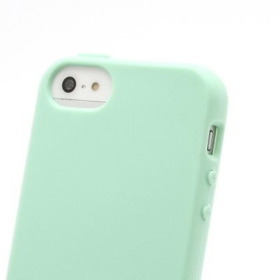 „Elago“ cieta silikona Apple iPhone 5, 5S zaļš apvalks ar ekrāna aizsargplēve / Vacins.lv
