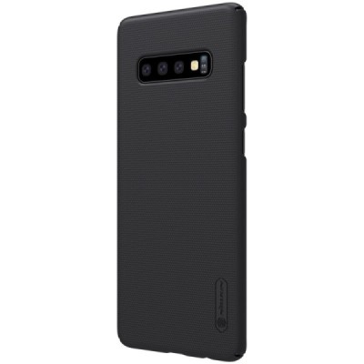 Samsung Galaxy S10+ (G975) Nillkin Frosted Shield melns plastmasas apvalks / vacins.lv
