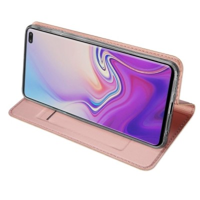„Dux Ducis“ Skin серии Samsung Galaxy S10+ (G975) розовый кожаный чехол-книжка | Vacins.lv