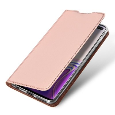 „Dux Ducis“ Skin серии Samsung Galaxy S10+ (G975) розовый кожаный чехол-книжка | Vacins.lv