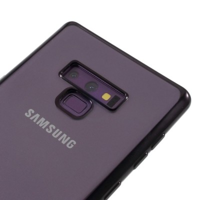Samsung Galaxy Note 9 (N960F) Силиконовый прозрачный чехол, чёрный | Vacins.lv