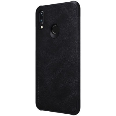 Greznais „Nillkin“ Qin sērijas ādas atvērams melns Huawei P smart 2019 (Honor 10 Lite) maciņš (maks) / Vacins.lv
