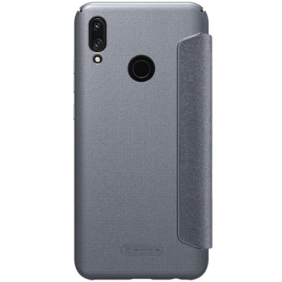 Huawei P smart 2019 (Honor 10 Lite) серый кожаный чехол-книжка Nillkin Sparkle | Vacins.lv