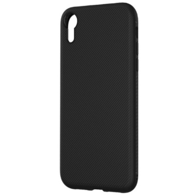 Apple iPhone Xr „Lenuo“ cieta silikona (TPU) melns apvalks / vacins.lv