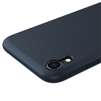 Apple iPhone Xr „Lenuo“ cieta silikona (TPU) zils apvalks / vacins.lv