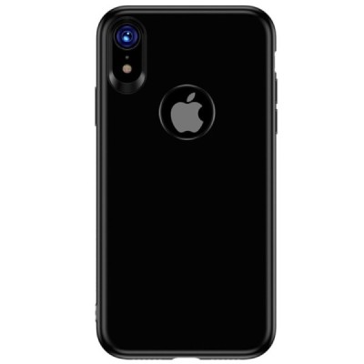 Apple iPhone Xr „TOTU“ Soft Frosted melns cieta silikona apvalks / vacins.lv