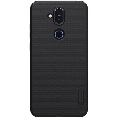 Nokia 8.1 2018 (Nokia X7) Nillkin Frosted Shield melns plastmasas apvalks / vacins.lv
