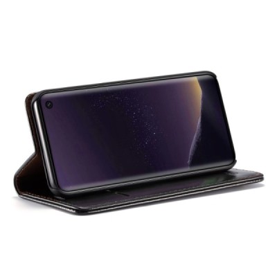 Samsung Galaxy S10e (G970) „CaseMe“ твердый открываемый черный кожаный чехол - книжка | Vacins.lv