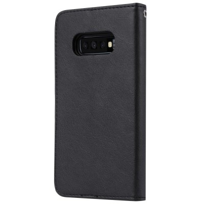 Samsung Galaxy S10e (G970) открываемый чёрный кожаный чехол - книжка | Vacins.lv