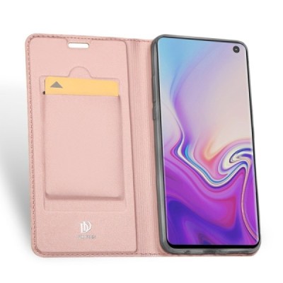 „Dux Ducis“ Skin серии Samsung Galaxy S10e (G970) розовый кожаный чехол-книжка | Vacins.lv