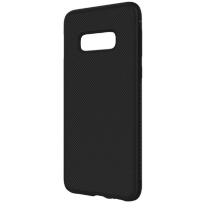 Samsung Galaxy S10e (G970) „Lenuo“ cieta silikona (TPU) melns apvalks / vacins.lv