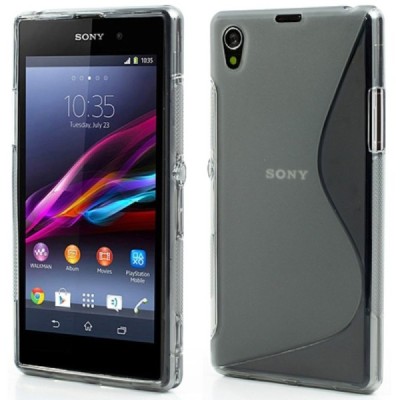 Sony Xperia Z1 (Honami, C6903, C6902) „S-Line“ cieta silikona dzidrs futrālis - pelēks/ Vacins.lv